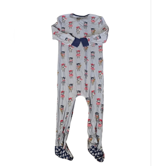 Magnetic Me Gray and Red Footie Pajama Dogs 12-18 Months - Picture 2 of 4